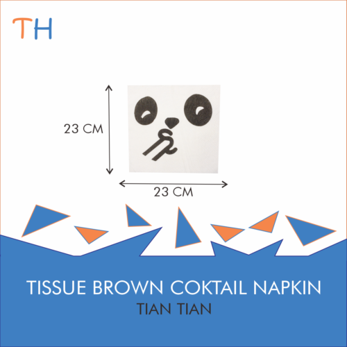 Brown Cocktail Napkin Logo 1 Warna - Tian Tian